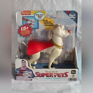 Fisher-Price DC League of Super-Pets Talking Krypto Poseable Figure NEW